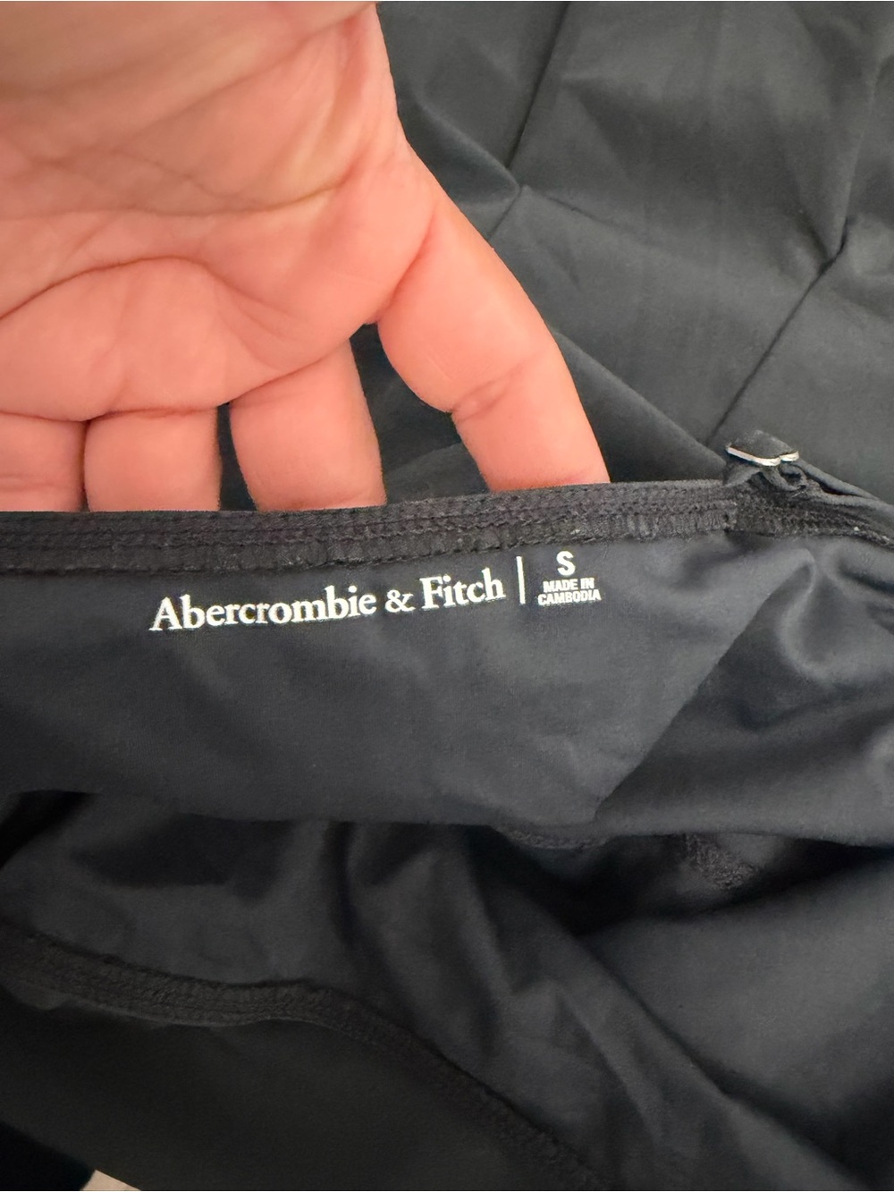 SOLD!!! Abercrombie & Fitch Black Strappy Mini Dress lined size Small - Picture 2 of 4